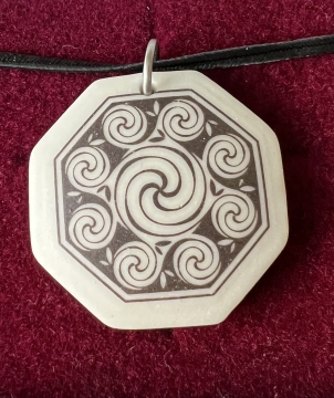 Necklace Pendant Spirals (Octagon)